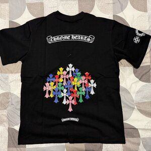 Chrome Hearts Multi Color Cross Black T-Shirt Size XL